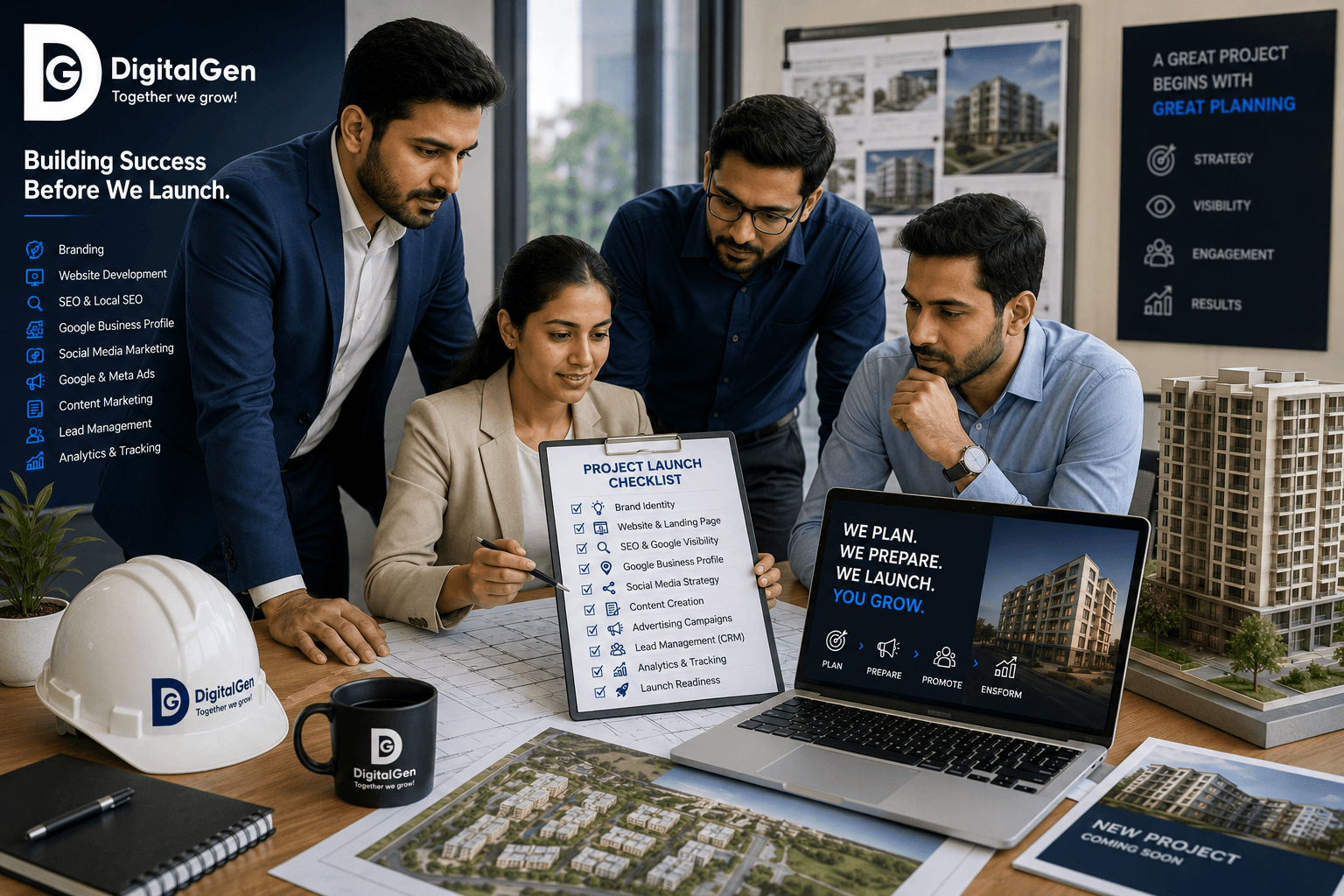 Pre-launch real estate marketing guide for builders, 2026, by DigitalGen.