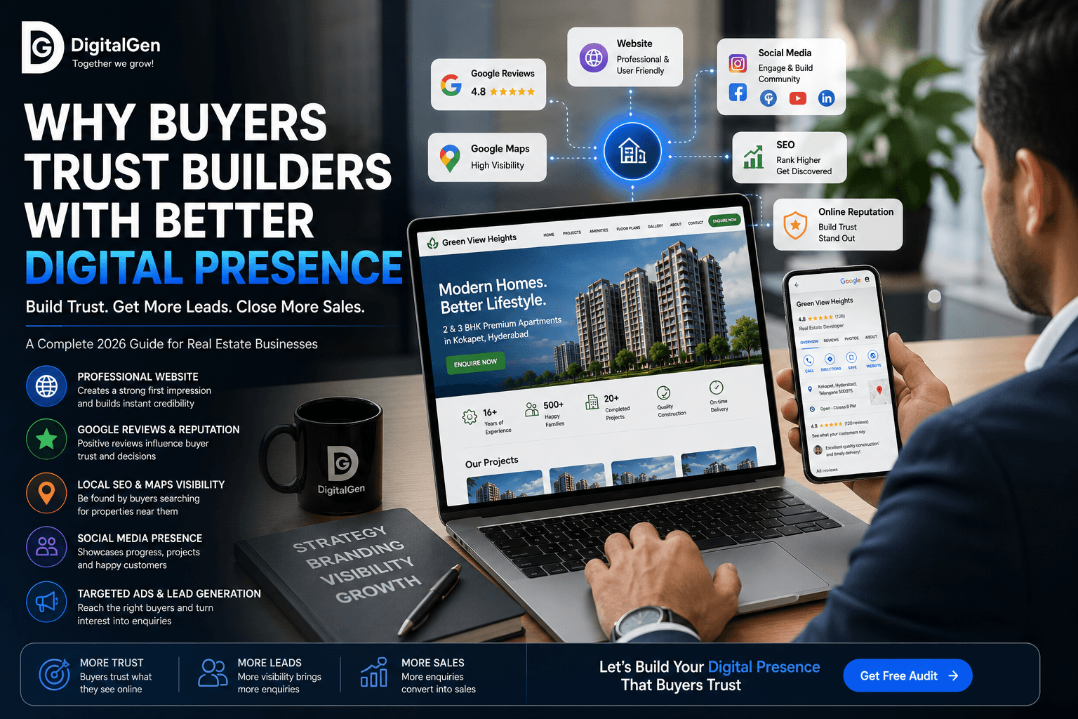 Digital marketing for real estate, a complete 2026 guide by DigitalGen.